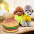 Hamburger Bite-Resistant Dog Toys - Squeaky Chewing Toys for Training & Sofa Damage Prevention