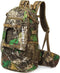 Hunting Backpack, Outdoor Gear Pack with Bow and Rifle Carry System, Camo-Khaki