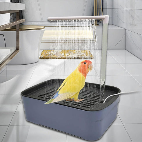 KEIYANA Swimming Bathtubs Shower Bird Fountains Pool Toy Bath Shower Water Dispenser Parrots Grooming Accessory Pet