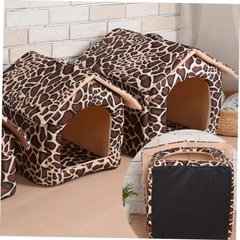 balacoo Dog Bed House, Kitten Bed for Small Dogs, Indoor Tent Bed, Warm Pattern House for Pets, Creative Tent