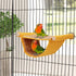Wontee Hamster Plush Hammock - Bird Hanging Bed Nest for Small Pets, Yellow, S
