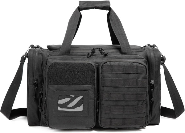 Gun Range Bag for Handguns and Ammo - Tactical Pistol Case, Large Duffle Bags for Shooting Range
