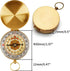 NeoLum Brass Pocket Compass with Luminous Dial, Golden Vintage Pocket Watch Style Compass, Sports Waterproof Navigation