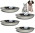 kathson Stainless Steel Cat Bowl, 4 pcs Shallow & Wide Dishes for Cats & Dogs, Fits Elevated Stands (10.22 Inch Dia.)