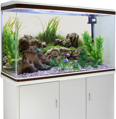 AWERT 72x24 inches Vinyl Seaweed Aquarium Background with Aquatic Plant River Bed for Fish Tank