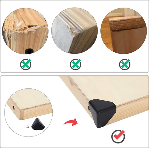 Gejoy 4 2 3 2 1.96 1.96 1.96 Inch Corner Guards Corner Protector of Cornhole Boards, Suitable for Between x or x ft