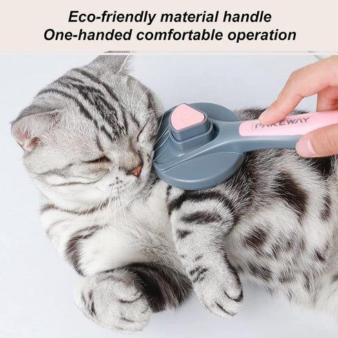 Cat Dog Grooming Brush - Self Cleaning Slicker Brush, Pet Tool for Loose Hair & Tangles, 2 Pack for All Hair Types