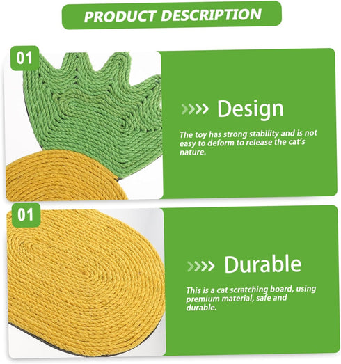 Sisal Cat Scratching Pad, Door Hanging, Wear-Resistant, Natural Sisal Rope and EVA Material for All Breeds