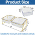 Elevated Double Cat Bowls, 5.7" Pets Water and Food Bowl, 15° Tilted Transparent Raised Dishes with Iron Stand, Rose