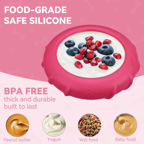 Dog Lick Bowl, Bestalk Wobbly Freeze Bowl Enrichment Feeder for Dogs, Anxiety Relief Lick Mat Puzzle Toy