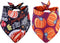 BoomBone 2 Pack Thanksgiving Dog Bandana, Triangle Bibs Pet Fall Scarf for Medium to Large Dogs