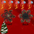 Elegant Little Tail Red Plaid Christmas Dog Collar with Flower, Holiday Pet Collar for X-Large Dogs