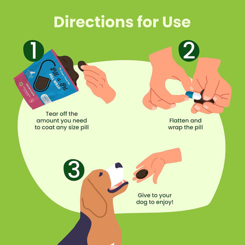 Pill-a-Pet Pill Wrap for Dogs, Peanut Butter Flavor, Made in USA, Probiotics, 60 Wraps