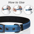 PetiFine Neoprene Padded Dog Collar, Heavy Duty with Durable Metal Buckle, Reflective Adjustable for Small Medium Large