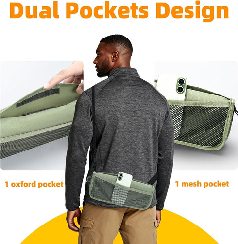 Yoosure 2 Backpacking Portable Folding Camp Stool with Side Pockets, Lightweight Foldable Camping Stool for Adults