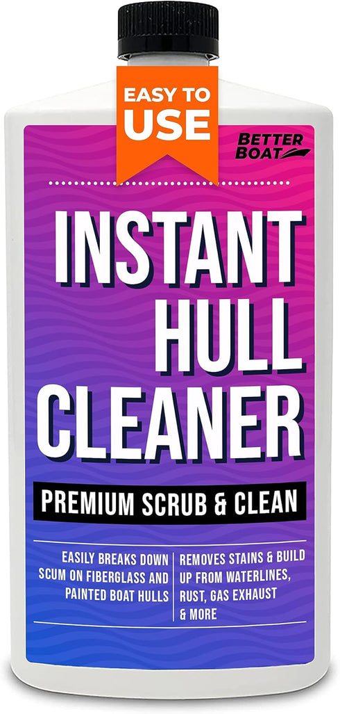 Fiberglass Boat Hull Cleaner, 32oz Marine-Grade Stain Remover & Restorer, Deck Cleaner
