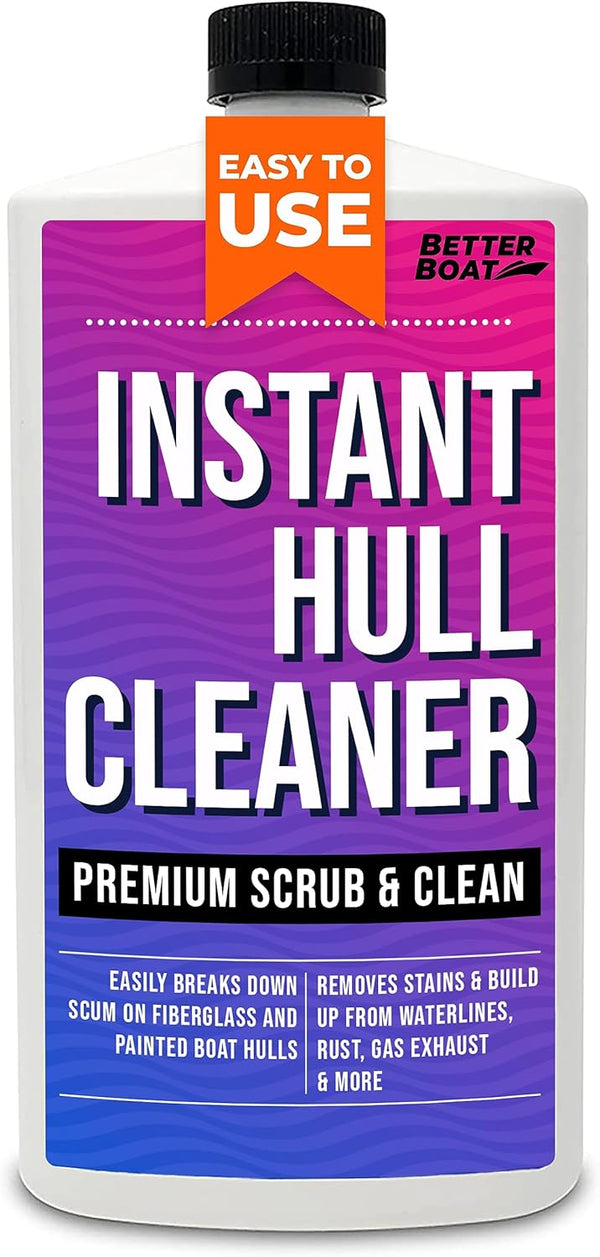 Fiberglass Boat Hull Cleaner, 32oz Marine-Grade Stain Remover & Restorer, Deck Cleaner