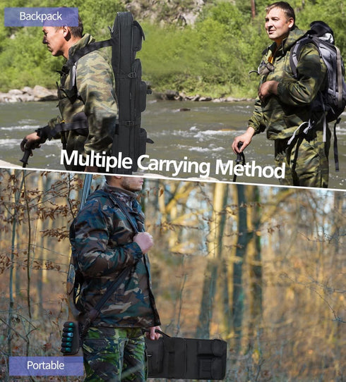 RUBY.Q Backpack, Rifle Bag, Tactical Long Rifle Portable Shotgun Case for Firearm Storage and Transportation, Suitable