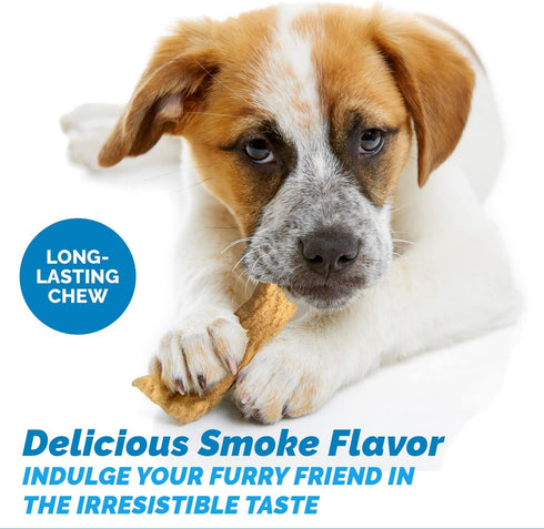 Rawhide Chips Smoked Flavor | 100% Natural Delicious Dog Treats, 2 Pounds