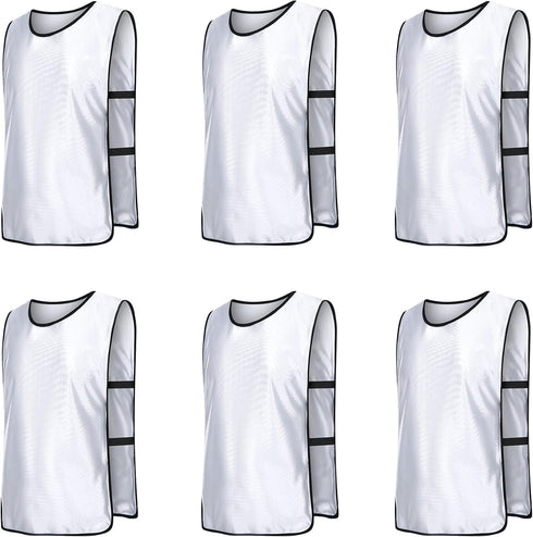 6 Pack Scrimmage Vests/Sport Basketball Pinnies/Soccer Bibs for Kid and Adult