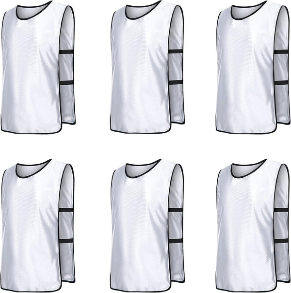 6 Pack Scrimmage Vests/Sport Basketball Pinnies/Soccer Bibs for Kid and Adult
