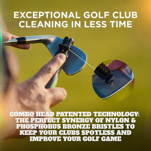 Frogger BrushPro Golf Club Cleaner with Ergonomic Grip, 2.5 ft. Retractable Cord, Sturdy Brush for Golfers