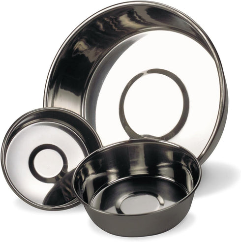 ProSelect Dura-Weight Stainless Steel Dishes — Durable Dishes for Dog and Cat Food, 1-Quart