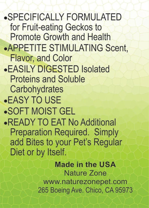 Nature Zone SNZ54641 Gecko Bites Soft Moist Food, 9-Ounce
