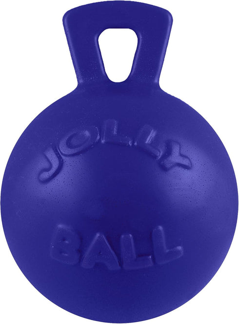 Jolly Pets Tug-n-Toss Heavy Duty Dog Toy Ball, Small, Blue, 4.5 Inches