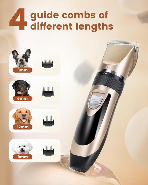 2 1 Trimmer, PAPMINI in Dog Grooming Kit, Low Noise Rechargeable Dog Clippers for Grooming, Cordless Dog Grooming