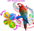Large Bird Perch Toy with Rotating Balls Natural Parrot Large Bird Stand Perches Toy Wood Rotate Spinning Balls