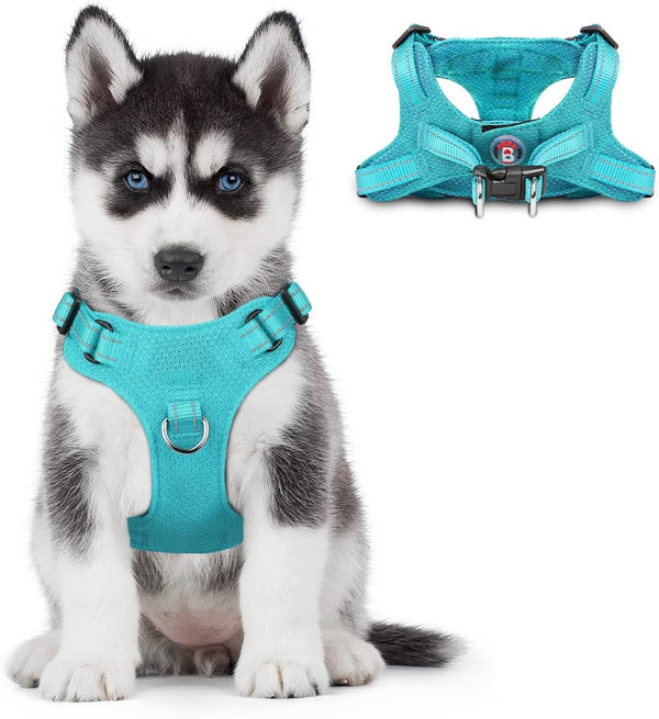 Dog Harness, Step in Dog Vest Harness, Reflective Adjustable No Pull Harness for Small Medium Dogs and Cats