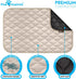 Paw Inspired Washable Padded Crate Mats for Dogs, 47” x 29” Pad, Leakproof Waterproof Bottom, Tan
