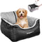 BurgeonNest Dog Car Seat for Small Dogs, Fully Detachable, Washable, Soft Booster Seats with Storage Pockets