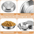 Cat Bowls, 12Pcs Stainless Steel Food Bowls, Replacement Whisker Fatigue Relief Dishes for Small Dogs and Cats