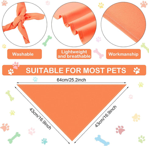 60 Sadnyy Pcs Dog Bandanas Bulk Heat Transfer Pet Bibs Sublimation Bandana Blank DIY Triangle Washable Bibs Scarfs
