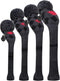 Scott Edward 4 Pieces Knit Wood Golf Club Head Covers, Fit Over Driver Wood and Fairway Wood