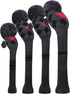 Scott Edward 4 Pieces Knit Wood Golf Club Head Covers, Fit Over Driver Wood and Fairway Wood