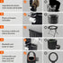 UOPBYEA Portable Camping Toilet for Adults With Urine Gel and Leak-Proof Bags, Washable Outdoor Toilet for Camping