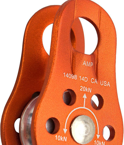 Fusion Climb Nuro Pulley, Fixed Aluminum Side Plate 20kN for Towing, Heavy Duty, Offroad Recovery