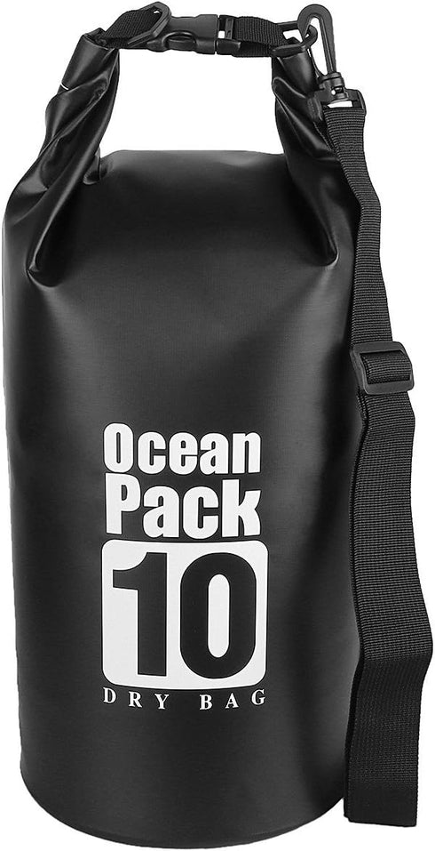 Sportmusies Waterproof Dry Bag - 10L Roll Top Dry Compression Sack for Kayaking, Beach, Rafting, Hiking