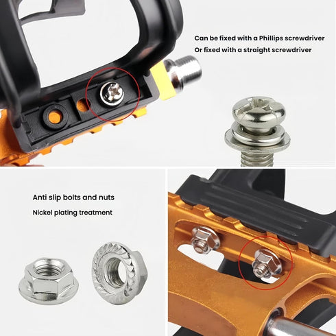 Set Bicycle Pedal Toe Clip Cage with Straps for Exercise Bike,Pair of Pedal Cage for Indoor and Outdoor Cycling