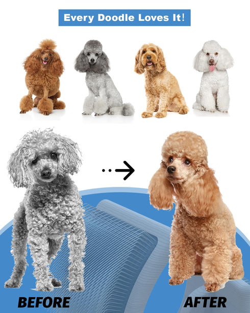 Large Dog Slicker Brush, Professional Doodles Brush for Poodles, Goldendoodles, and Labradoodles