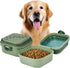 Collapsible Dog Water Bowl 30oz - 2 in 1 Portable Travel Food Bowl with Lid, Easy Carry Handle for Pets