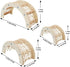 Jinkoozz 3 Pcs Hermit Crabs Climbing Toys, Natural Wooden and Hemp Rope Climbing Bridge, Hermit Crab Supplies, Reptile