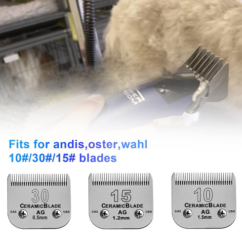 COSYONALL Animal Stainless Steel Dog Guide Comb Set, 5 Color Cutting Length 1/8"-5/8" for A5 Detachable Blade