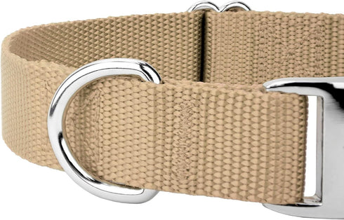 Premium Nylon Dog Collar with Metal Buckle for Small Medium Large Breeds - Country Brook Petz, Copper Gold, Medium, 3/4