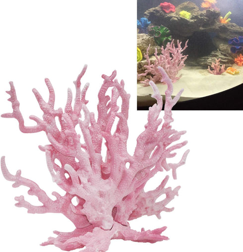 Artificial Coral Ornament for Aquarium, Plastic Fish Tank Plants Decoration for Landscape
