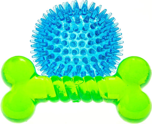 Spiky Ball and Bone Set for Small Dogs, Puppy Teething Toys for Interactive Chew and Dental Care