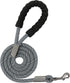 5FT Heavy Duty Dog Leash with Comfortable Padded Handle, Dog Lead Leash with Reflective Thread, Mountain Climbing Rope Dog Leash for Small Medium and Large Breed Dogs (Grey)